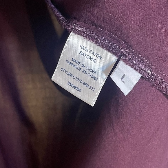 Cloth & Stone Purple Lace-Up Top
